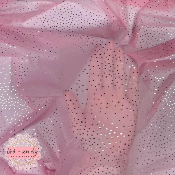 Stretch mesh glitter - Cotton candy rosa